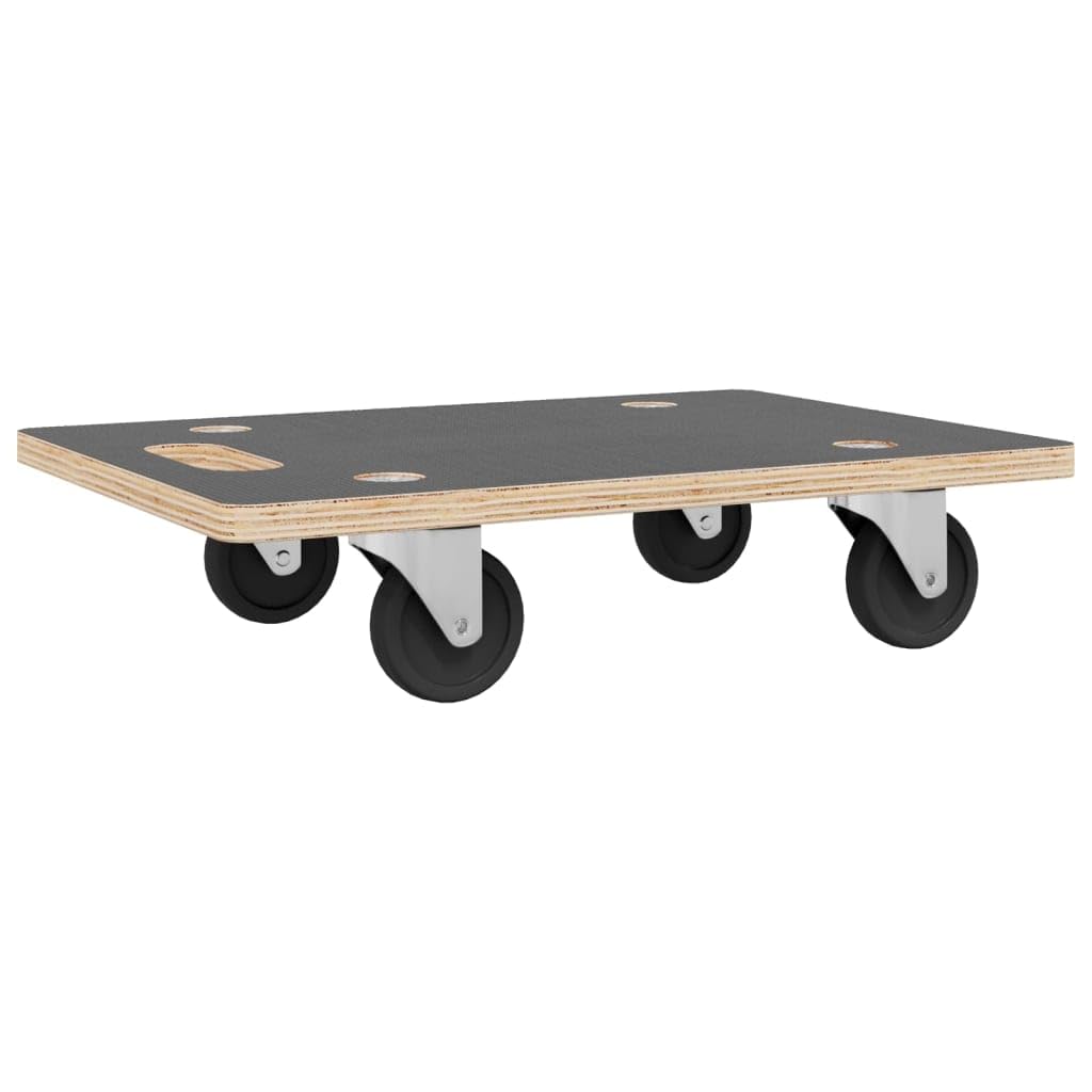 Transportroller 2 Stk Rechteckig 60x40x11,5 cm aus Sperrholz mit Anti-Rutsch-Oberfläche 250 kg Traglast Möbelroller für Werkstatt, Lagerung, Spedition und Transport