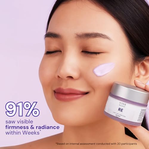 Image of VINR 1% Retinol Night Cream For Anti Aging Cream For Reduce Wrinkles & Anti-Aging | Non Sticky & Oil Free Moisturizer with 1% Niacinamide, 1% Ceramide| Anti Aging Cream For Women & Men For All Skin Types - 50gm (Pack of 2)