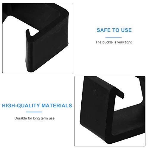 Hemoton 20Pcs Sofá Preto Conectar Grampos para Pátio Sofá Secional Cadeira de Vime Ao Ar Livre Sofá