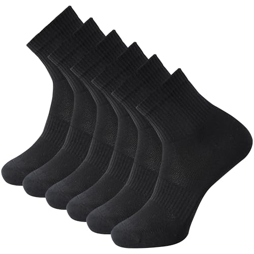 Image of Womens Anti Odor Seamless Breathable Moisture Wicking Cotton Ankle /Crew Running Hiking Dress Socks,Size 6-10