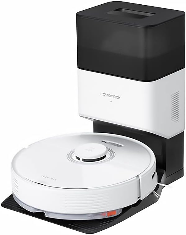 roborock Q7 MAX+ Robot Aspirador y trapeador con Base de Vaciado automático Puro, Limpieza Manos Libres hasta 7 semanas, succión de 4200 Pa, Tiempo de Funcionamiento de 180 Minutos (Blanco)