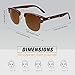 CGID Gafas de sol polarizadas retro medio marco clásico para Hombre y...