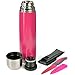 Produktbild GRÄWE Thermoflasche mit Allzweckmesser, Outdoor, Set, 1L Vakuum-Isolierte Isolierflasche mit Drehverschluss inkl. farblich passendem Messer - Pink