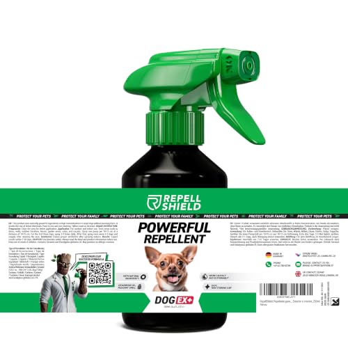 RepellShield® Hundeabwehrspray -250ml - Nicht färbend - Hunde Abwehrspray zur Ausbildung & Erziehung - Bitterspray Hund zur Abschreckung gegen Kauen & Beißen von Möbeln - Hundeschreck