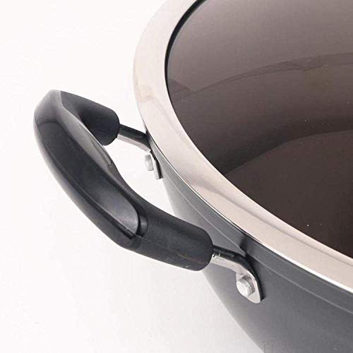 Wok de Hierro Fundido Negro 36 cm con Asas Anchas miniatura 2