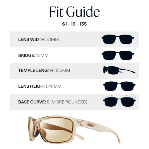 Image of Revo Sunglasses Harness: Polarized Lens with Rectangle Sport Wrap Frame