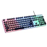Lodoot Punks Styles RGB バックライト付き有線ゲーミングキーボード 機械的な感触 ABS構造 家庭用
