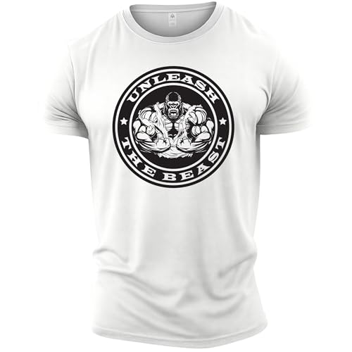 T-Shirt de Musculation Coupe Athlétique GYMTIER Vêtement de Gym