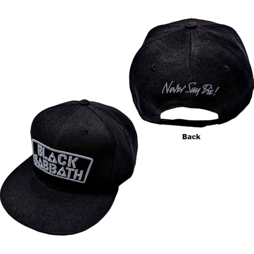 Casquette Black Sabbath Never Say Die rock noir snapback ajustable