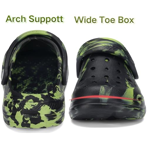 Image of Kids Tie Dye Garden Clogs for Boys Girls | Lightweight Slip-On Water Shoes with Arch Support