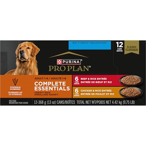 Purina Pro Plan Complete Essentials Wet Dog Food, Entree Variety Pack 2 Flavours - 368 g Can (12 Pack) image 3
