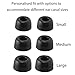 NANLANFAN Replacement Foam Ear Tips for JBL Tour Pro 3/2 Wireless Earbuds, Ultimate Comfort, 3 Pairs (S/M/L, Black)