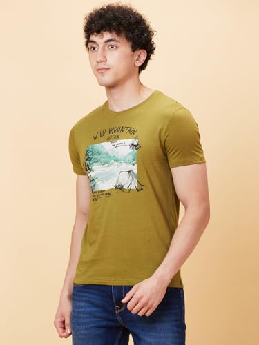 Image of Being Human Coffee Regular Fit Round Neck Men's T-Shirt Clothing