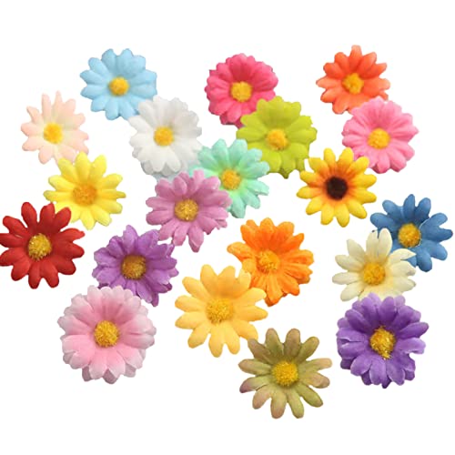 100Pcs Mini Artificial Silk Sunflower Heads 1.8" 45Mm Fabric Floral Daisy For Home Decoration Wedding Decor, Gerbera Flowers Bride Holding Flowers,Garden Craft Art Decor (Purple) #TOP6