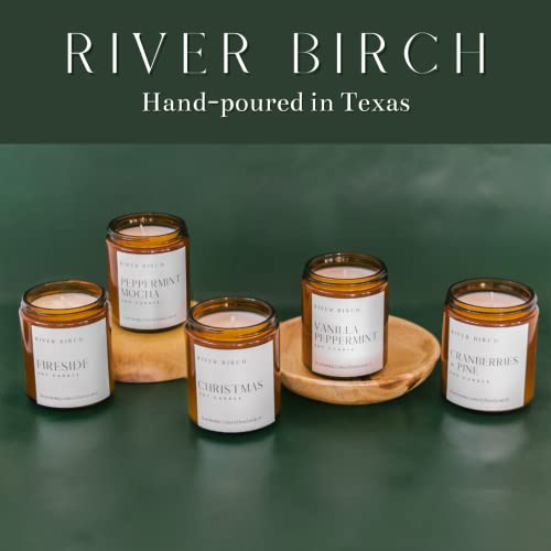 River Birch Candles Cranberries + Pine Scented Candle | Premium, All-Natural, Non-Toxic, Soy Amber Jar Candles | 8.5Oz 40 Hr Burn Time | Cozy Relaxing Gifts For Home #TOP4