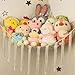 Stuffed Animal Hammock Corner, Hand-knitted Large Plushie Net Toy Hammock with Wooden Rings | Boho Cute Stuff Animal Storage for Nursery & Bedroom | Mesh Kids Toy Organizer Holder Nursery Room Decor