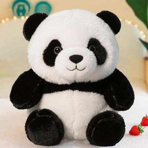Generisch 18cm Kuscheltier Pandas - Kuscheliges Plüsch-Panda Sofakissen | Weicher, Emotional Beruhigender Begleiter Plüschtier Süße Kuscheltierpuppe Für Frauen, Männer, Mädchen, Teenager, Erwachsene