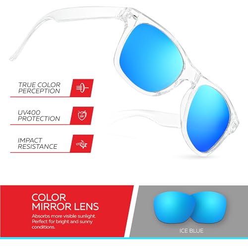 Image of Retro Rewind Kids Sunglasses for Boys Girls Age 3-12 - Shatterproof UV400 Toddler Children Sun Glasses