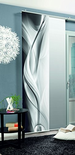 Home Fashion 87313-703 Halifax Panneau Japonais Polyester Gris 245 x 60 cm