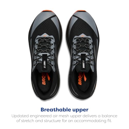 Brooks Brooks Women’s Ghost 17 Neutral Running Shoe - Black/Orange - 5 Medium