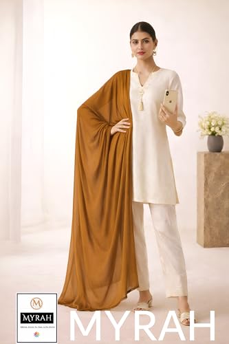 Image of MYRAH Chiffon Solid Casual Daily Use Dupatta For Women's & Girls Length - 2.50 Meter