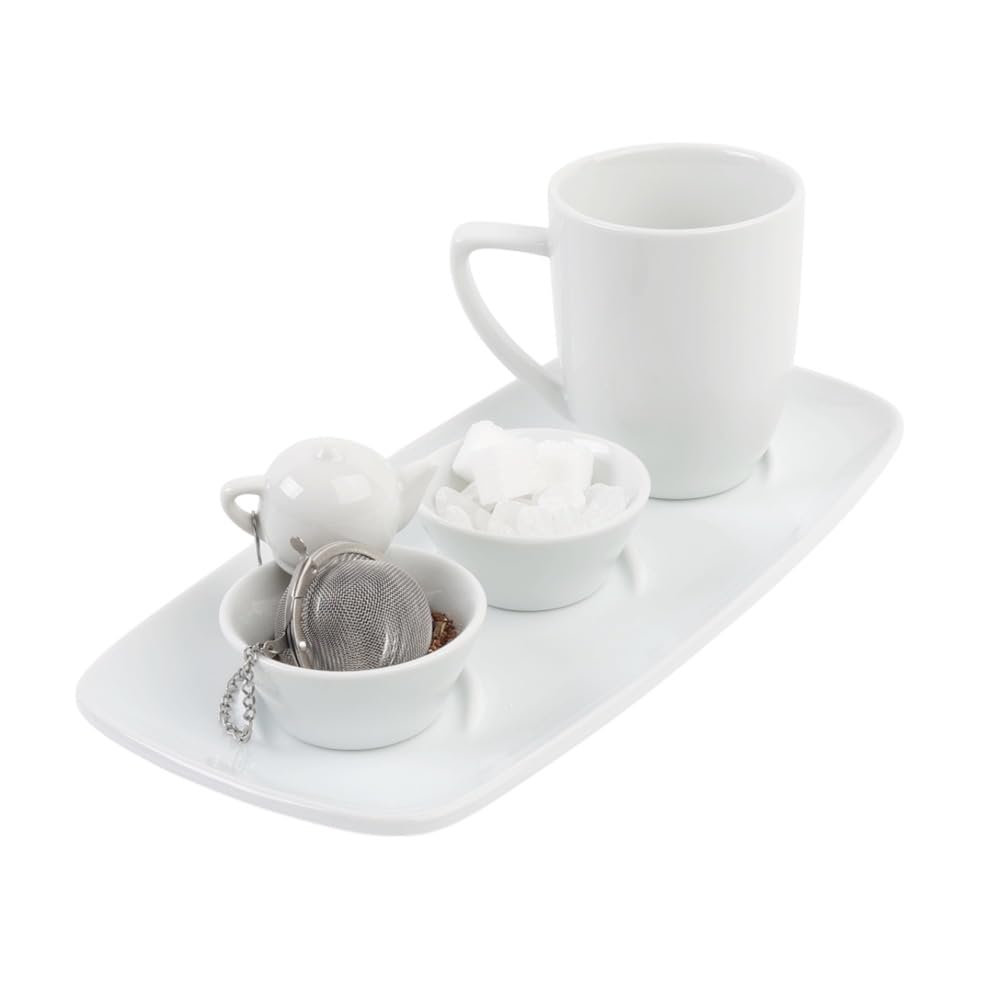 Tasses à thé en porcelaine lot de 5 Holst Porzellan FD 131 CF6 vaisselle blanc