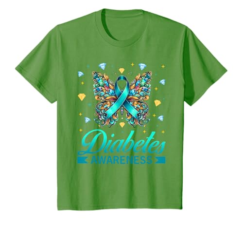 In November We Wear Blue Diabetes Awareness Ribbon Butterfly T-Shirt