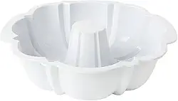 Forma Pudim Pudinzeira 1,8LT Vai ao Microondas Resistente (Branco)