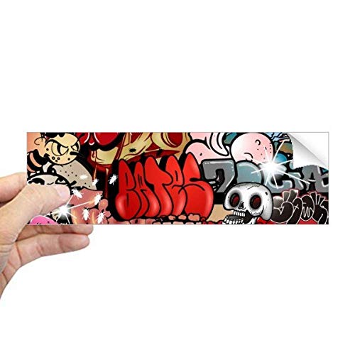 Sticker crâne coloré graffiti pour masquer les rayures de voiture et pc - 2