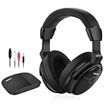 SIMOLIO Wireless TV Headphones for Seniors and Hard of Hearing, 2.4GHz Over-Ear Digital Wireless Headsets for TV Listening (Optical/RCA/AUX), No Pairing, 100 feet Range, SM-825D Pro