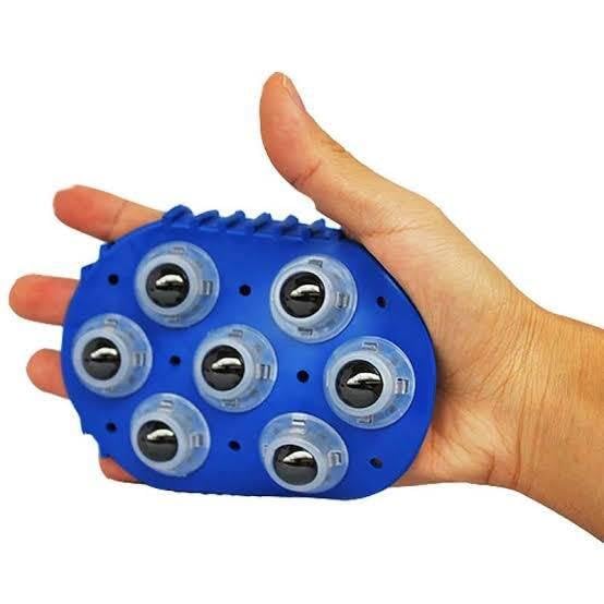 AcuPhysio 360 Degree Turn with 7 Powerful Magnets, Magnetic Steel Ball Manual Hand Massager for Blood Circulation, Relieves Stress and Tired Muscles (Body Massager)-picture-47