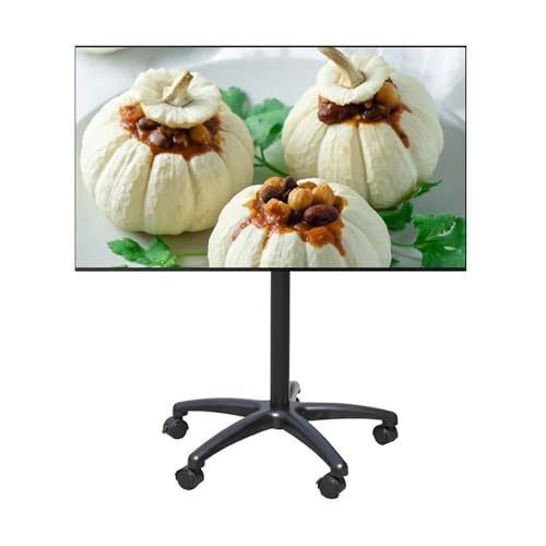 Soporte móvil para TV, ruedas con bloqueo, acero, ajustable miniatura 1