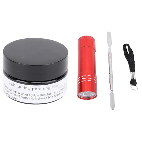 SPYMINNPOO Masilla Fotopolimerizable, Kit de Relleno de Reparación de Fraguado Rápido de 50 G para Impresiones 3D, Modelos de Uñas Artesanales, Resina Reforzada con Fibra, Endurecimiento