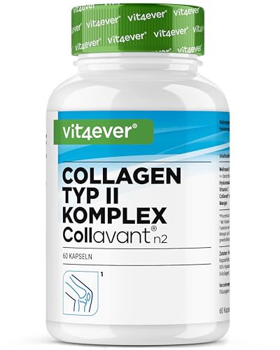 Complejo de colágeno tipo II – con colágeno nativo Collavant n2®, extracto de incienso, ácido hialurónico, vitamina C, manganeso para huesos, cartílago y articulaciones
