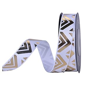 Linten Thema Grosgrain Satijn Zwart Goud Grosgrain Satijnen Linten Bronzing Lint voor DIY Wrapping Craft Decoration…