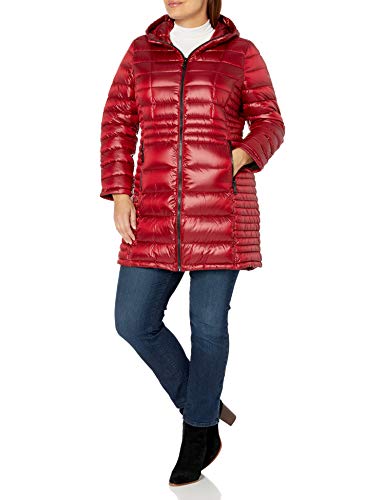 Calvin Klein Womens Plus Sized Walker Packable with Hood, PZ5, 1X