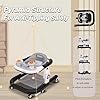 5-in-1 Baby Walker with Wheels Foldable Height-Adjustable Walker for Baby Boy 6-12 Months with Feeding Tray Multi-Functional Activity Center (Black) #3
