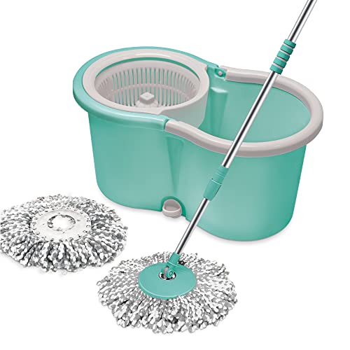 Spotzero by Milton Ace Spin Mop, Aqua green