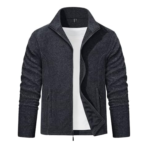 EKLENTSON Men's Lightweight Fleece Jacket with Pockets Cover