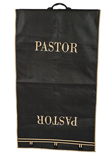 Black/Gold Pastor Vestment Carrying Bag (2 pounds, Polyester/Nylon Cover, Zipper Closure, Web Handle, Adjustable Strap, Duffel Bag)