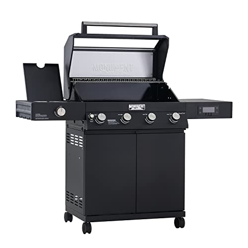 Monument Grills 4-Burner Liquid Propane Gas Smart Bbq Grill Denali D425 With Stainless Steel Rotisserie Kit(2 Items) #TOP5
