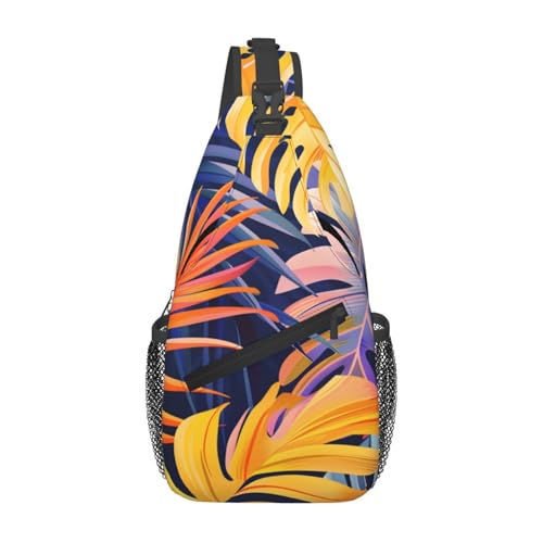 Mochila tipo sling multicolor para viaje y uso urbano