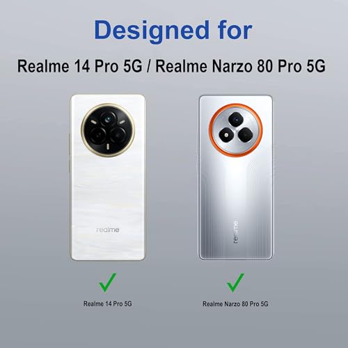 Image of Zapcase Back Case Cover for Realme 14 Pro 5G | Compatible for Realme 14 Pro 5G Back Cover | Case Cover with Camera Protection | (TPU + PC | Translucent Black)
