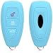 Produktbild kwmobile Autoschlüssel Hülle für Ford - Silikon Schutzhülle Schlüsselhülle Cover für Ford 3-Tasten Autoschlüssel Keyless Go Hellblau