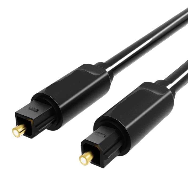 Digital Optical Audio Coaxial Cable 1m 2m 5m for Amplifiers Blu-ray P;S/4 Soundbar Fiber Cabl(PVC Cable Black,2m)