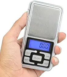 Mini Balança Precisão Digital de Bolso Portátil 0,1g até 500g De Alta Precisão Visor Digital em LED Função Tara Visor Iluminado Ideal para Joias Ouro Prata Alimentos Ervas Temperos Laboratório Premium