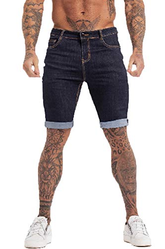 GINGTTO Mens Jean Shorts Slim Fit Stretch Shorts for Men Casual Summer Denim Shorts 28