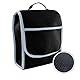L & P Car Design Kofferraumtasche klein Organizer Autotasche Auto Kofferraum KFZ Tasche Toolbag Aufbewahrungstasche mit Klettverschluss (Schwarz grau)