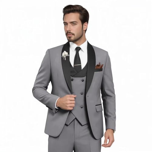Mens Suit Slim Fit 3 Piece Formal Suit for Men Business Wedding Groom Prom Tuxedo Dinner Party3