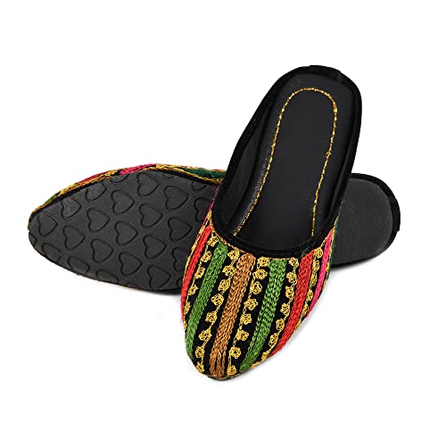 Image of Stunning Women's Flat Mules Ring Closed Pointed Toe Mule Backless Slides Mules Slip On Loafer Shoes(TBL2021031-P)